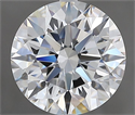 Natural Diamond 2.53 Carats, Round with Excellent Cut, F Color, VVS1 Clarity and Certified by GIA