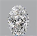Natural Diamond 0.50 Carats, Oval with  Cut, E Color, VS1 Clarity and Certified by GIA