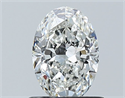 Natural Diamond 0.80 Carats, Oval with  Cut, F Color, VS2 Clarity and Certified by GIA