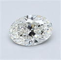 Natural Diamond 1.01 Carats, Oval with  Cut, H Color, VS1 Clarity and Certified by GIA