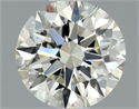 Natural Diamond 0.53 Carats, Round with Excellent Cut, K Color, VVS2 Clarity and Certified by GIA