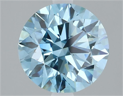 Picture of Lab Grown Diamond 2.15 Carats, Round with Ideal Cut, Fancy Vivid Blue Color, VS1 Clarity and Certified by IGI