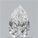 Natural Diamond 0.50 Carats, Pear with  Cut, D Color, VVS2 Clarity and Certified by GIA