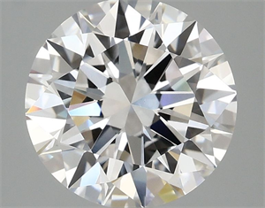 Picture of Lab Grown Diamond 2.55 Carats, Round with Excellent Cut, D Color, VVS2 Clarity and Certified by IGI