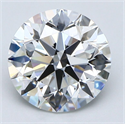 Natural Diamond 3.20 Carats, Round with Excellent Cut, F Color, VVS2 Clarity and Certified by GIA