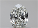 Natural Diamond 0.30 Carats, Oval with  Cut, J Color, SI1 Clarity and Certified by GIA