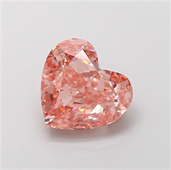 Picture of Lab Grown Diamond 2.05 Carats, Heart with  Cut, Fancy Vivid Pink Color, VS2 Clarity and Certified by IGI