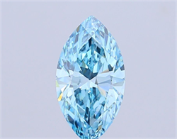 Picture of Lab Grown Diamond 3.65 Carats, Marquise with  Cut, Fancy Vivid Blue Color, VS1 Clarity and Certified by IGI