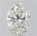 Natural Diamond 2.51 Carats, Oval with  Cut, H Color, SI1 Clarity and Certified by GIA