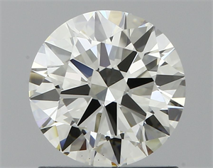 Picture of Natural Diamond 1.02 Carats, Round with Excellent Cut, I Color, VS2 Clarity and Certified by IGI