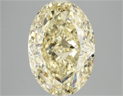 Picture of Lab Grown Diamond 4.10 Carats, Oval with  Cut, Fancy Intense Yellow Color, VS2 Clarity and Certified by IGI