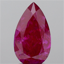 Picture of Lab Grown Diamond 2.01 Carats, Pear with  Cut, Fancy Vivid Pink Color, VS1 Clarity and Certified by IGI