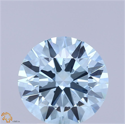 Picture of Lab Grown Diamond 4.02 Carats, Round with Ideal Cut, Fancy Vivid Blue Color, VS1 Clarity and Certified by IGI