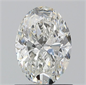 Natural Diamond 1.00 Carats, Oval with  Cut, G Color, SI2 Clarity and Certified by GIA
