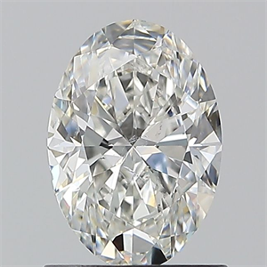 Picture of Natural Diamond 1.00 Carats, Oval with  Cut, G Color, SI2 Clarity and Certified by GIA