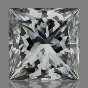 Picture of Natural Diamond 0.32 Carats, Princess with  Cut, J Color, VVS2 Clarity and Certified by GIA