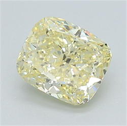 Picture of Lab Grown Diamond 1.26 Carats, Cushion with  Cut, Fancy Intense Yellow Color, VS1 Clarity and Certified by IGI