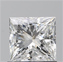 Natural Diamond 0.96 Carats, Princess with  Cut, F Color, VS1 Clarity and Certified by GIA