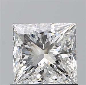 Picture of Natural Diamond 0.96 Carats, Princess with  Cut, F Color, VS1 Clarity and Certified by GIA