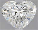 Natural Diamond 1.33 Carats, Heart with  Cut, D Color, SI2 Clarity and Certified by HRD