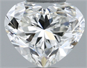 Natural Diamond 0.50 Carats, Heart with  Cut, I Color, VS1 Clarity and Certified by GIA