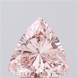 Picture of Lab Grown Diamond 1.94 Carats, TRIANGULAR with  Cut, Fancy Intense Pink Color, VS2 Clarity and Certified by IGI