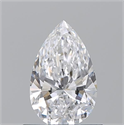 Natural Diamond 0.70 Carats, Pear with  Cut, D Color, VVS2 Clarity and Certified by GIA