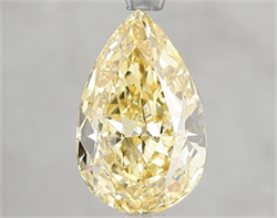 Picture of Lab Grown Diamond 3.06 Carats, Pear with  Cut, Fancy Intense Yellow Color, VS1 Clarity and Certified by IGI
