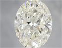Natural Diamond 0.91 Carats, Oval with  Cut, J Color, VS1 Clarity and Certified by GIA