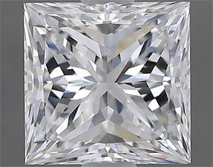 Picture of Natural Diamond 1.01 Carats, Princess with  Cut, E Color, VVS2 Clarity and Certified by GIA