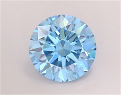 Picture of Lab Grown Diamond 1.86 Carats, Round with Ideal Cut, Fancy Vivid Blue Color, VS2 Clarity and Certified by IGI