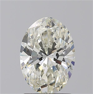 Picture of Natural Diamond 1.70 Carats, Oval with  Cut, J Color, VS2 Clarity and Certified by GIA