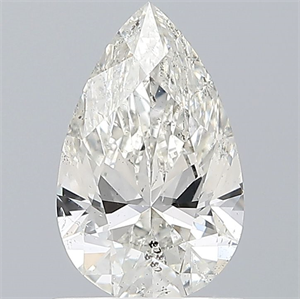 Picture of Natural Diamond 0.90 Carats, Pear with  Cut, H Color, SI2 Clarity and Certified by IGI