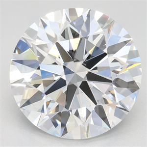 Picture of Lab Grown Diamond 3.70 Carats, Round with Ideal Cut, D Color, VVS1 Clarity and Certified by IGI