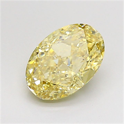 Picture of Lab Grown Diamond 2.03 Carats, Oval with  Cut, Fancy Intense Yellow Color, VS2 Clarity and Certified by IGI