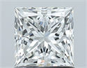 Natural Diamond 1.05 Carats, Princess with  Cut, G Color, VS2 Clarity and Certified by GIA