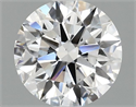 Lab Grown Diamond 1.04 Carats, Round with Ideal Cut, D Color, VS2 Clarity and Certified by IGI