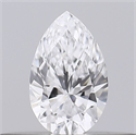 Natural Diamond 0.18 Carats, Pear with  Cut, D Color, VS1 Clarity and Certified by GIA