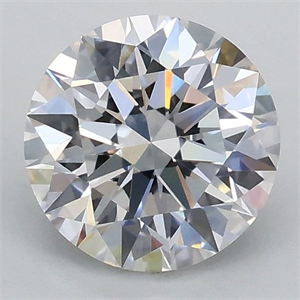 Picture of Lab Grown Diamond 1.08 Carats, Round with Ideal Cut, D Color, VVS2 Clarity and Certified by IGI