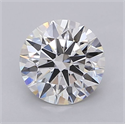 Lab Grown Diamond 1.54 Carats, Round with Ideal Cut, F Color, VVS2 Clarity and Certified by IGI