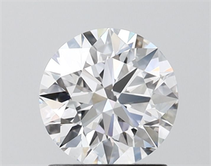 Picture of Lab Grown Diamond 1.25 Carats, Round with Ideal Cut, D Color, VVS2 Clarity and Certified by IGI
