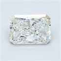 Natural Diamond 2.01 Carats, Radiant with  Cut, H Color, SI1 Clarity and Certified by GIA