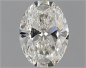 Natural Diamond 0.53 Carats, Oval with  Cut, H Color, SI1 Clarity and Certified by GIA