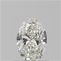 Natural Diamond 0.53 Carats, Oval with  Cut, I Color, VVS2 Clarity and Certified by GIA