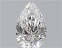 Natural Diamond 0.43 Carats, Pear with  Cut, D Color, VVS2 Clarity and Certified by GIA