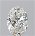 Natural Diamond 1.01 Carats, Oval with  Cut, I Color, SI1 Clarity and Certified by GIA