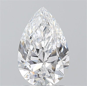 Picture of Natural Diamond 1.31 Carats, Pear with  Cut, D Color, VS2 Clarity and Certified by GIA