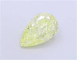Picture of Lab Grown Diamond 2.13 Carats, Pear with  Cut, Fancy Light Yellow Color, VS1 Clarity and Certified by IGI