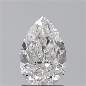 Picture of Natural Diamond 1.71 Carats, Pear with  Cut, G Color, SI2 Clarity and Certified by GIA