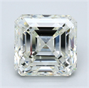 Natural Diamond 4.21 Carats, Asscher with  Cut, K Color, SI1 Clarity and Certified by GIA